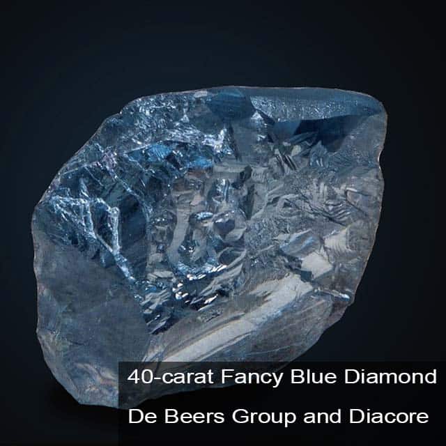 De Beers and Diacore purchase an exceptional 40 carat blue diamond